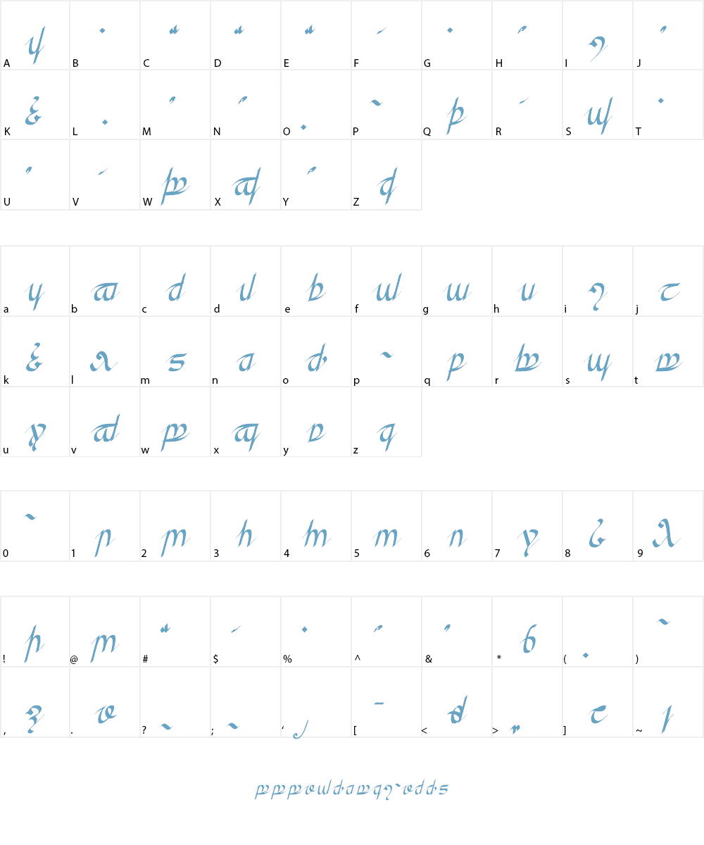 Greifswalder Tengwar Font Character